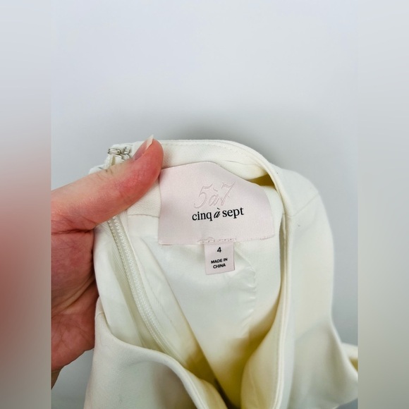 Cinq A Sept Cassaleigh Tie-Waist Sleeveless Dress Cream - Picture 9 of 11